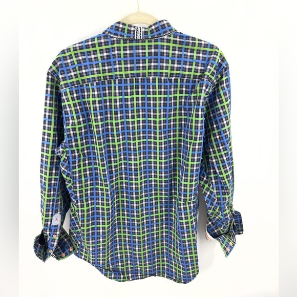 Robert Graham Button Down Shirt Mens Large Flip Cuff Tailored Fit Colorful Prep - Picture 6 of 12
